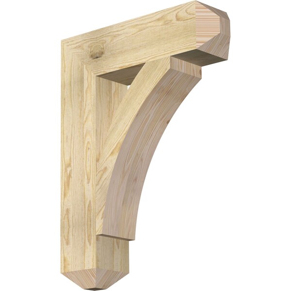 Ekena Millwork Thorton Craftsman Rough Sawn Bracket, Douglas Fir, 6"W x 24"D x 32"H BKT06X24X32THR04RDF - main